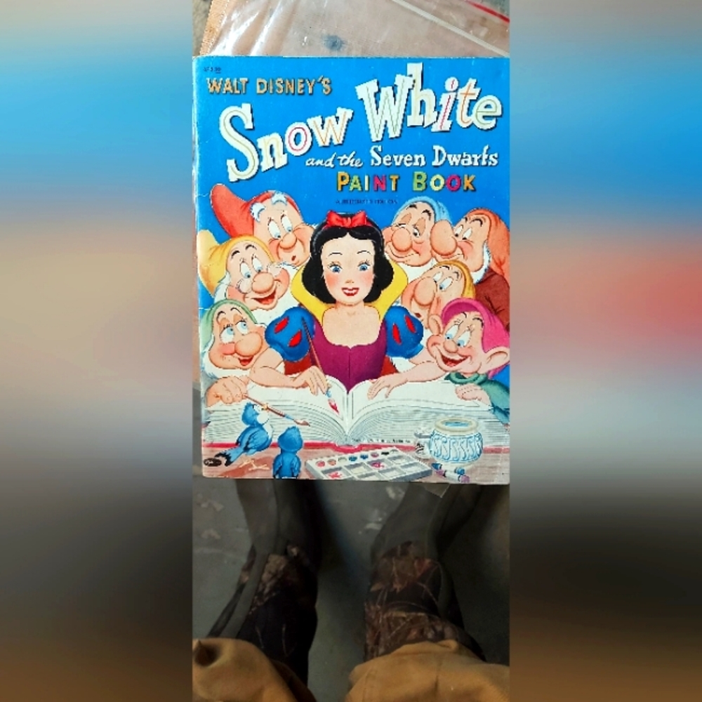 Vintage 1952 Snow White Paint book